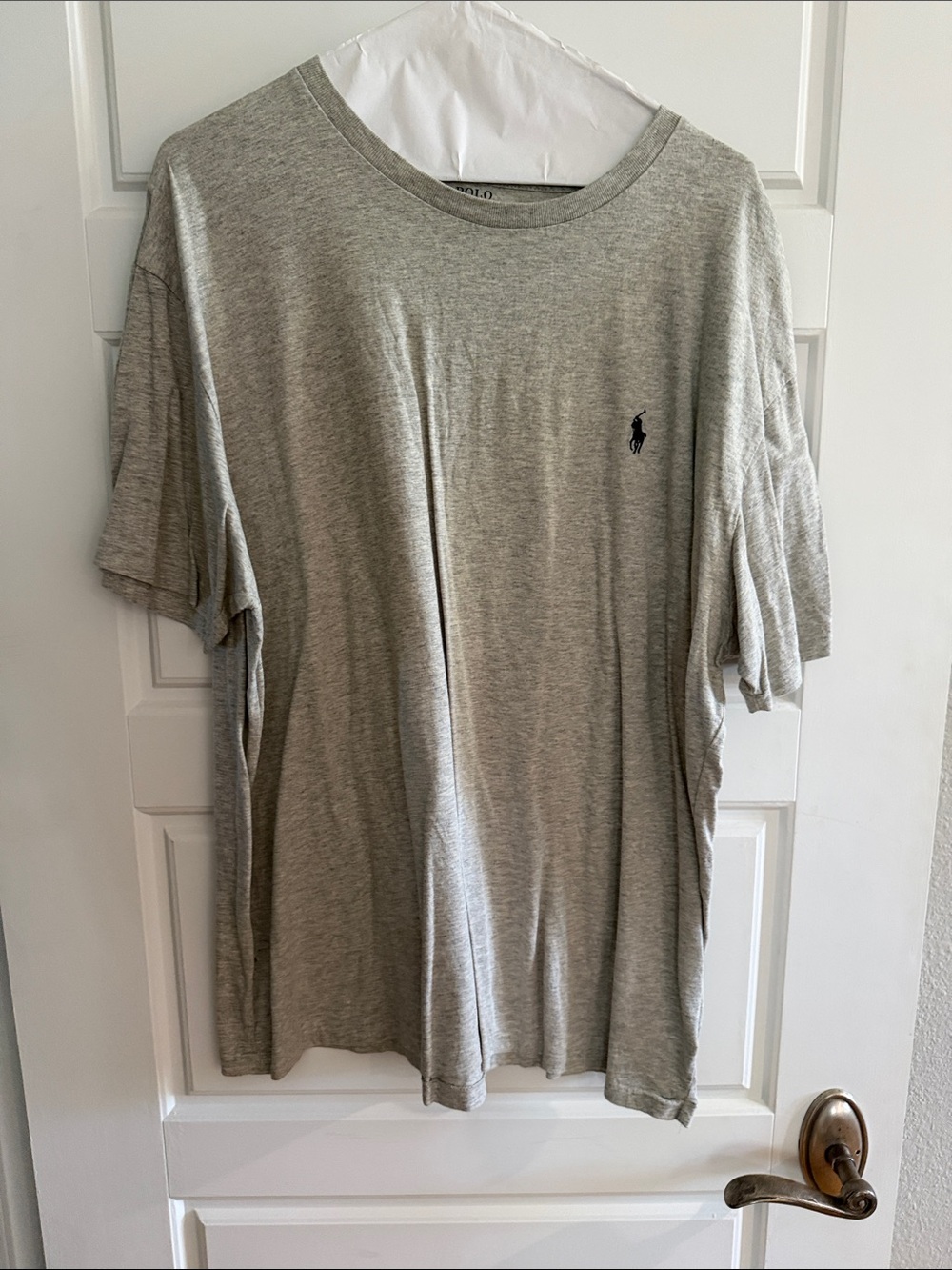 Polo by Ralph Lauren Light Heather Gray Tee with Navy Pony